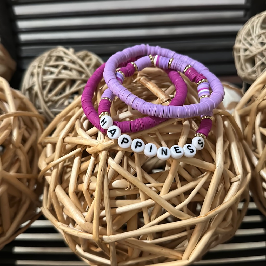 Word Stackable Stretch Bracelets